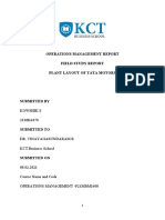 Tata Motors plant layout field study report