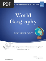 World Geography: Strictly Based On Nda/Na Examination Curriculum