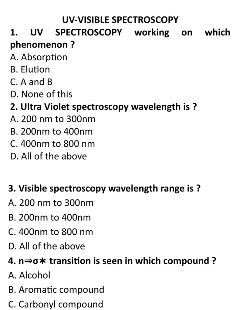 An Analysis of Key Concepts in UVVisible Spectroscopy, Infrared
