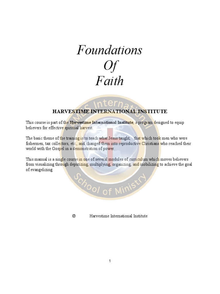 Foundations of Faith | PDF | Jesus | Sin