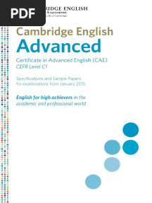 CAE Reading and Use of English