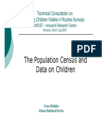 The Population Census and Data On Children: Technical Consultation On Making Children Visible in Routine Surveys