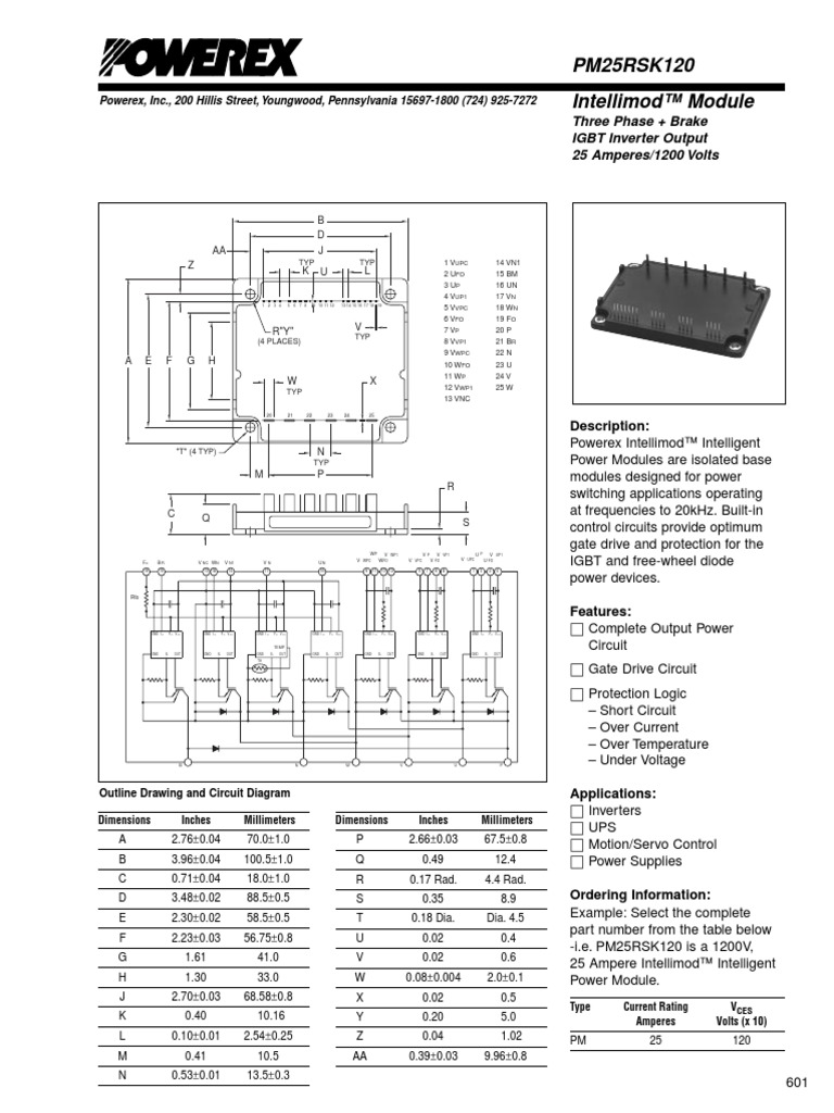 Intellimod™ Module PM25RSK120 Powerex, Inc., 200 Hillis Street
