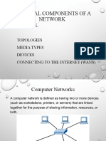 Physical Components of A Network: Network Topologies Media Types Devices Connecting To The Internet (Wans)