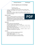 Clasificación de Empresas Por Su Tecnología