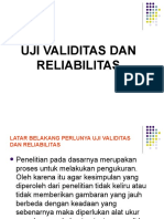 Uji Validitas Dan Reliabilitas