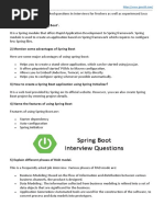 Spring Boot Interview Questions