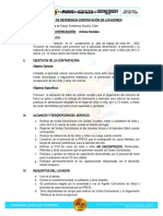 Terminos de Referencia Contratación de Locadores - As Meta 04 - 2022