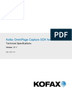 Kofax Omnipage Capture SDK 21.1 For Linux Technical Specifications