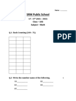 SRM Public School: Class - LKG Subject - Math