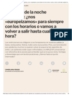 El Debate de La Noche Argentina_ ¿Nos «Europeizamos» Para Siempre Con Los Horarios o Vamos a Volver a Salir Hasta Cualquier Hora_ - El Cronista