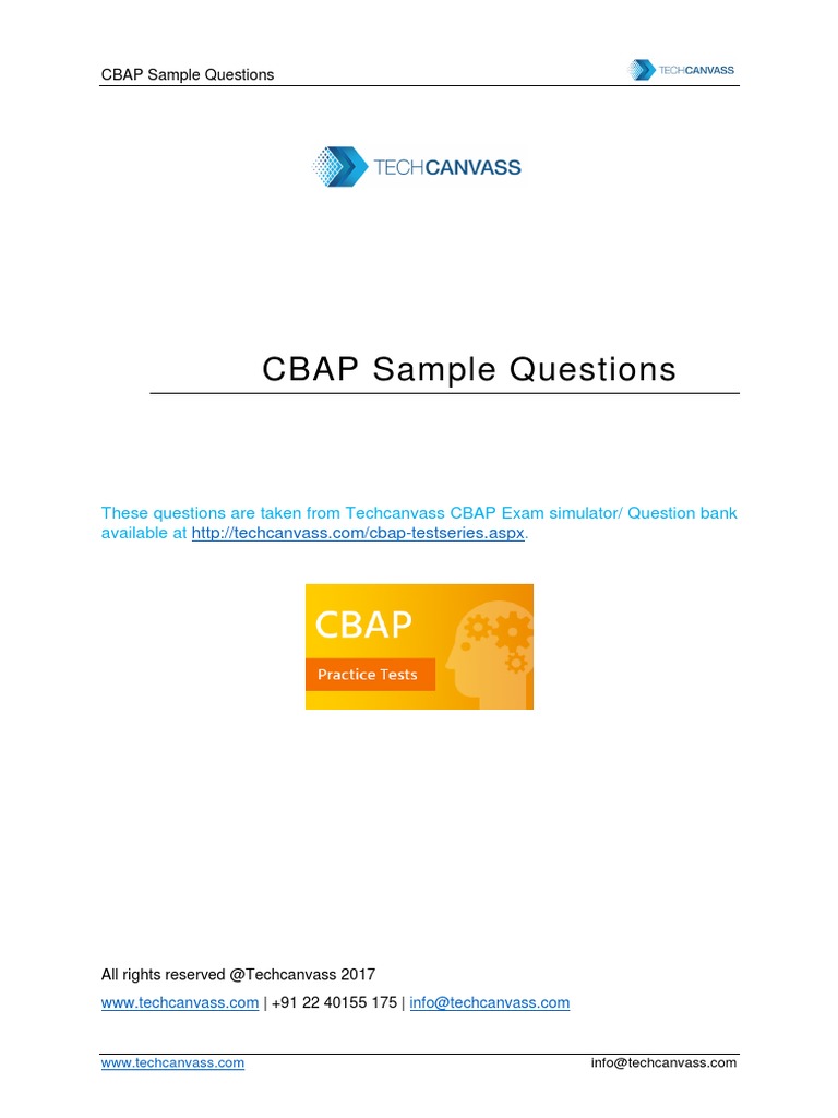Certified Business Analysis Professional (CBAP) intelligence overview