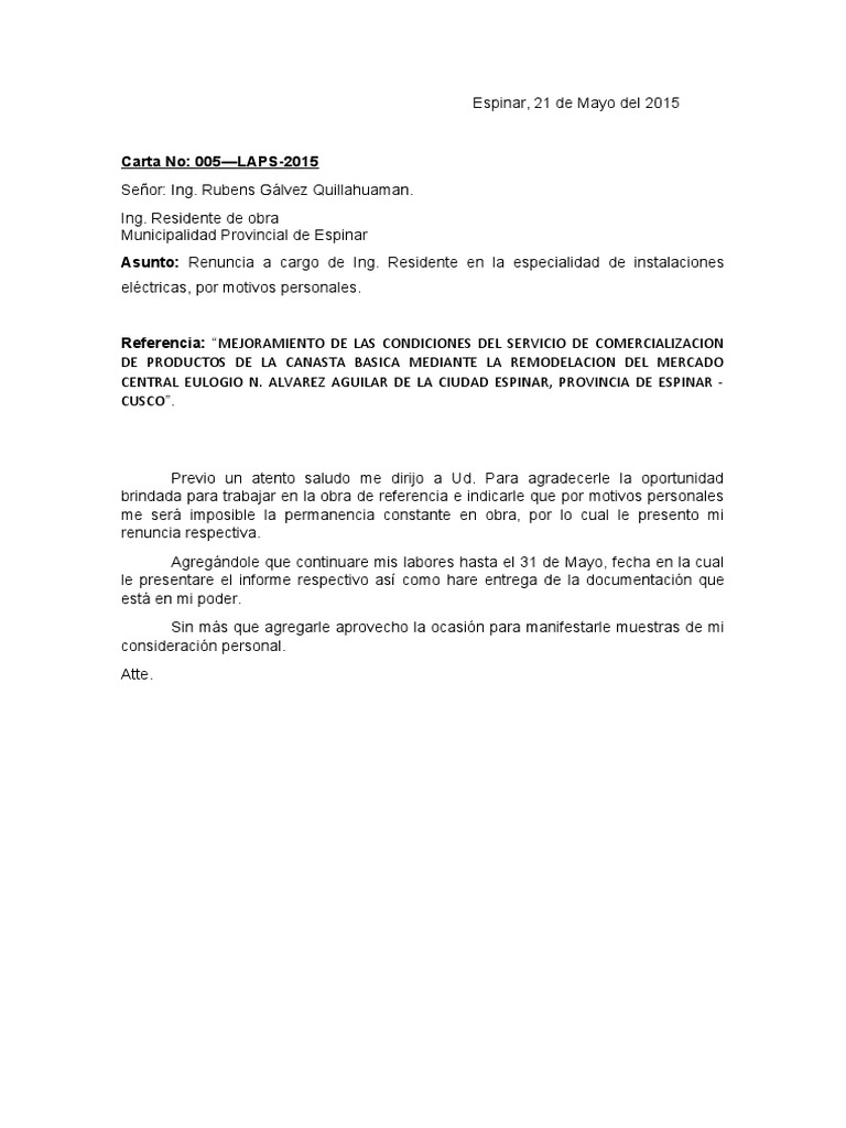 Carta Respuesta CHECCHA | PDF