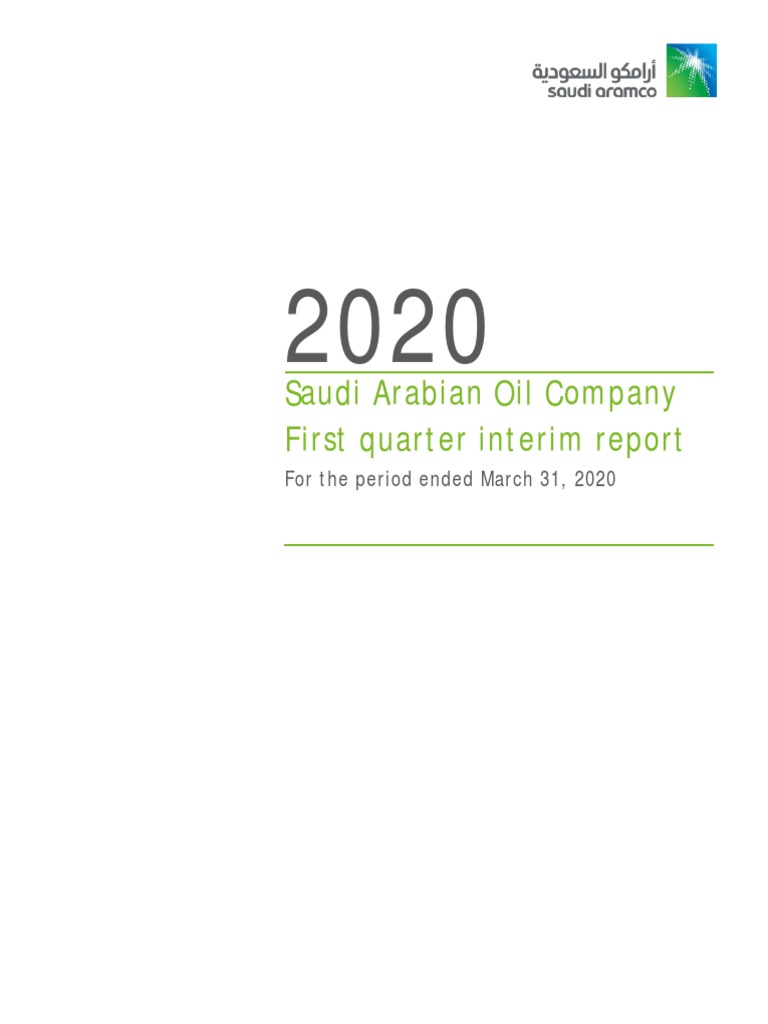 Saudi Aramco Q1 2020 Interim Report en Download Free PDF Financial