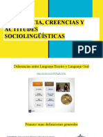 Conciencia, Creencias y Actitudes Sociolingüísticas