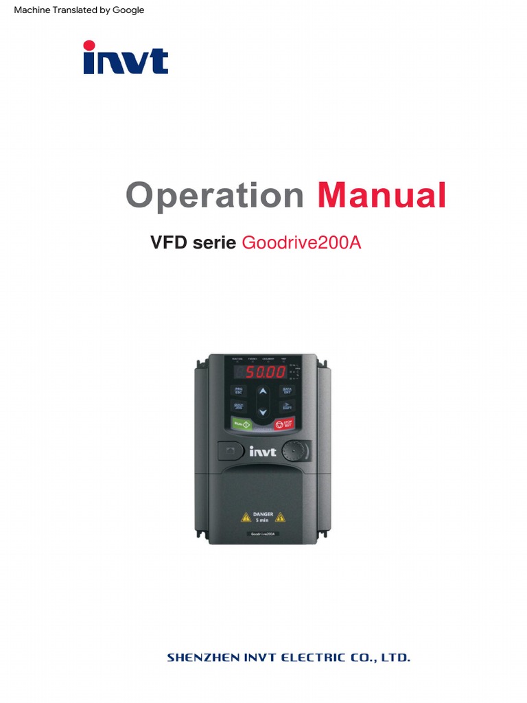 Goodrive200A Series Inverter ESPAÑOL | PDF | Ingeniería de ...