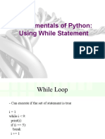 Fundamentals of Python: Using While Statement