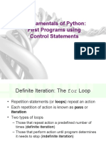 Fundamentals of Python: First Programs Using Control Statements