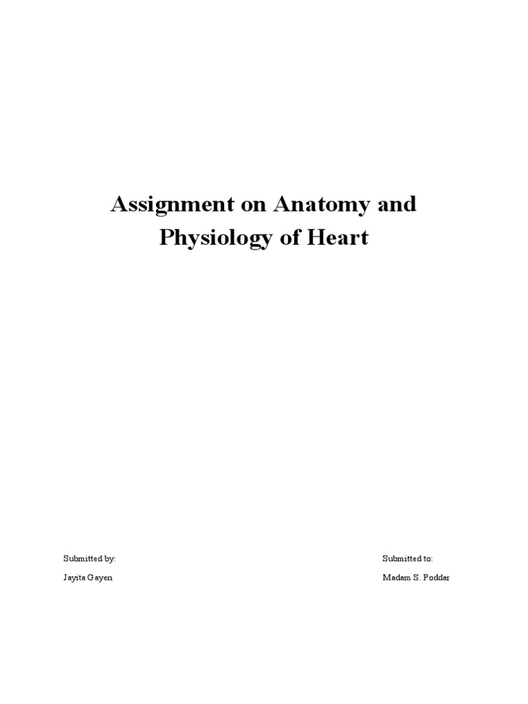 Assignment Heart | PDF | Heart | Heart Valve