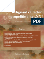Religiosul CA Factor Geopolitic Al Sec.xxi Negara C. Ciobanu D. Gr.201 RI