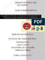 Clasificación de Los Delitos Informáticos Desde El Iter Criminis en El Ecuador