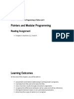 Pointers and Modular Programming Pointers and Modular Programming