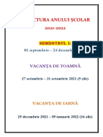 Structura Anului Școlar