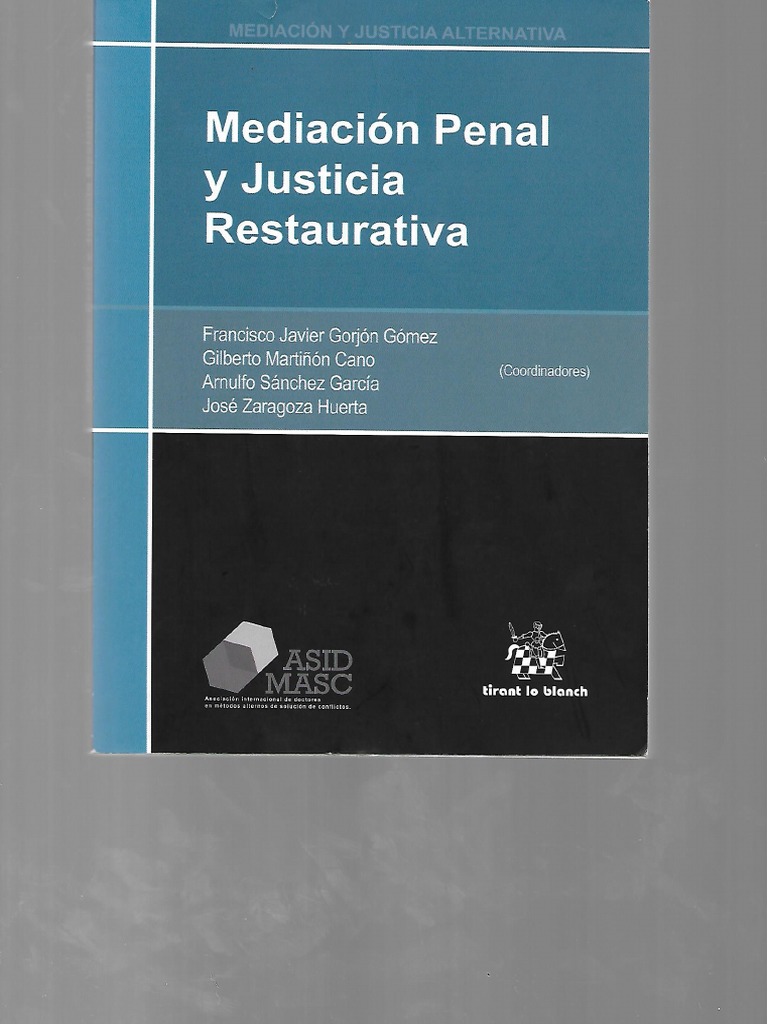 Libro Mediación Penal y Justicia Restaurativa | PDF