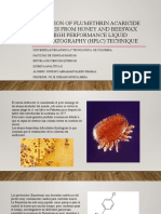 Detection of Flumethrin Acaricide Residues From Honey and