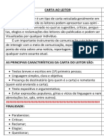 Carta Do Leitor 5º Ano