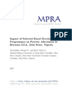 Impact of Selected Rural Development Programmes On Poverty AlleviationMPRA - Paper - 13720