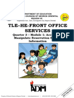 Tle-He-Front Office Services: Quarter 3 - Module 1: Access and Manipulate Reservation System Information