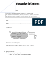 Ficha Interseccion de Conjuntos para Tercero de Primaria