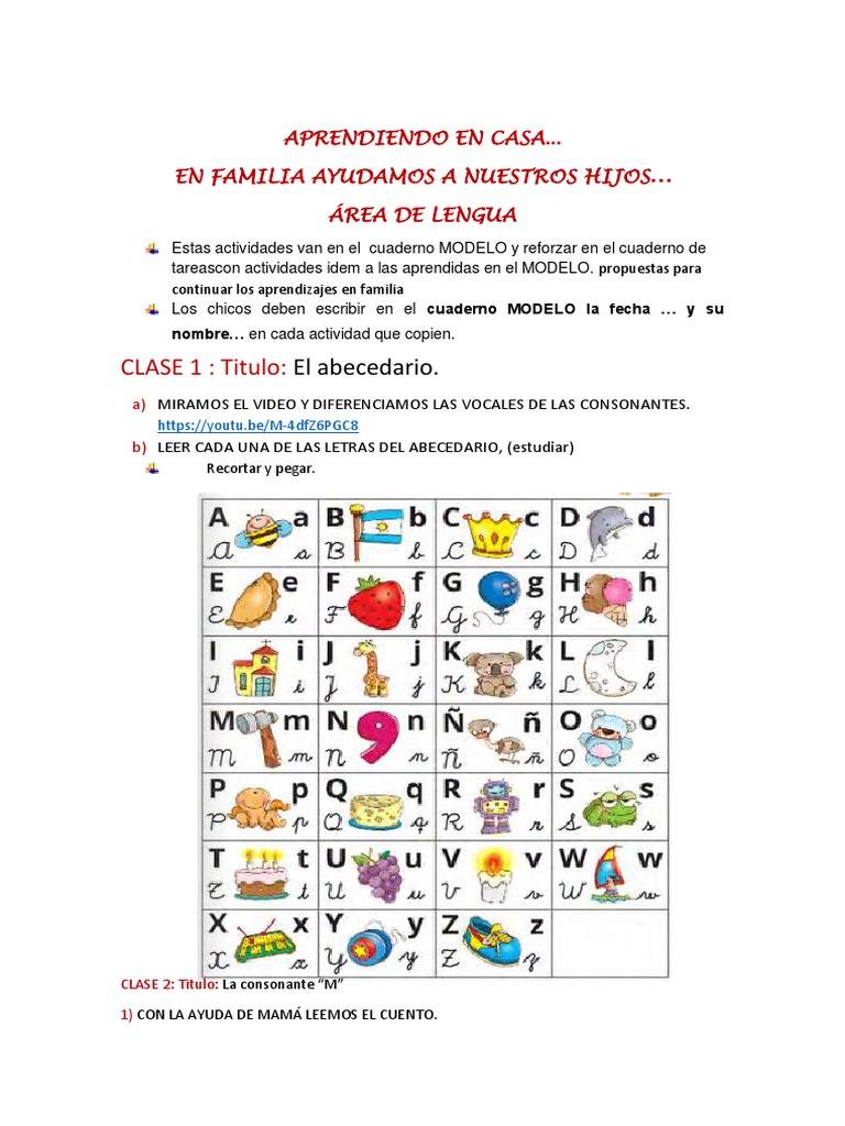 Actividades de Lengua para Primer Grado | PDF | Escritura ...