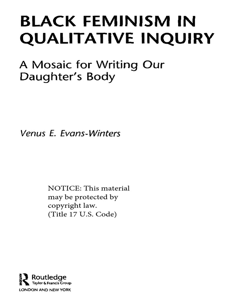 A Mosaic of Black Feminism | PDF | Feminism | Gender Studies