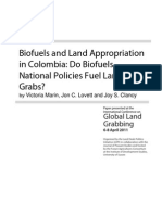 Biofuels and Land Appropriationin Colombia: Do BiofuelsNational Policies Fuel LandGrabs?