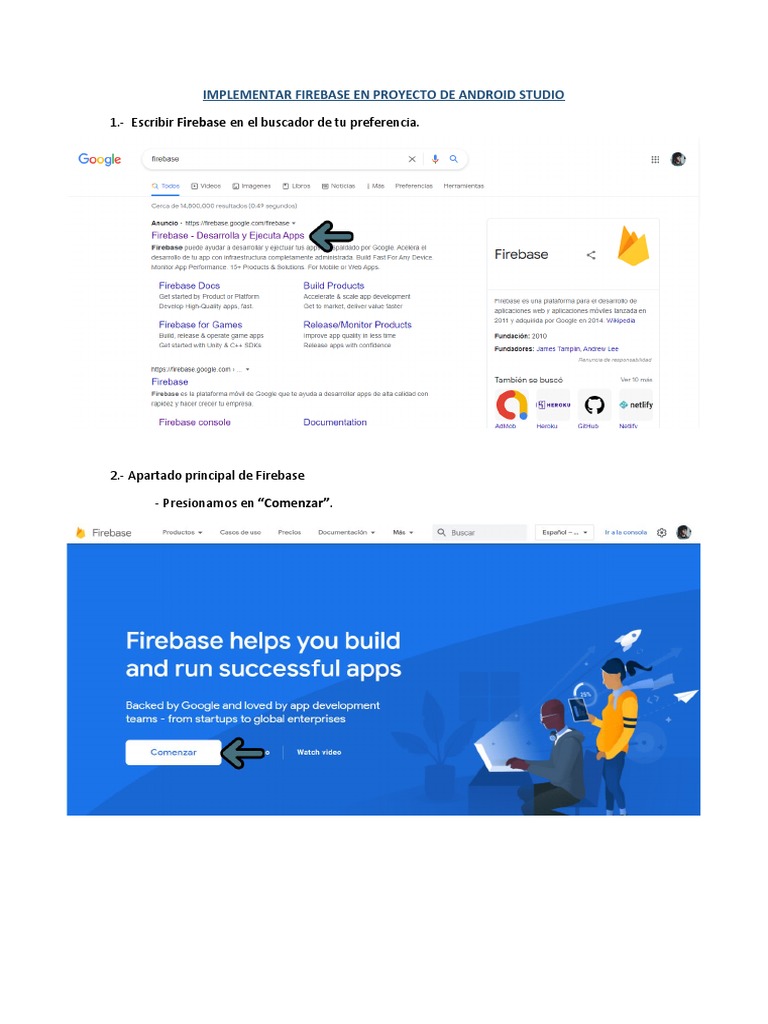 Guia Implementación Firebase en Proyecto | PDF