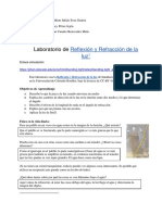 Reflexión y Refracción de La Luz Laboratorio A Distancia