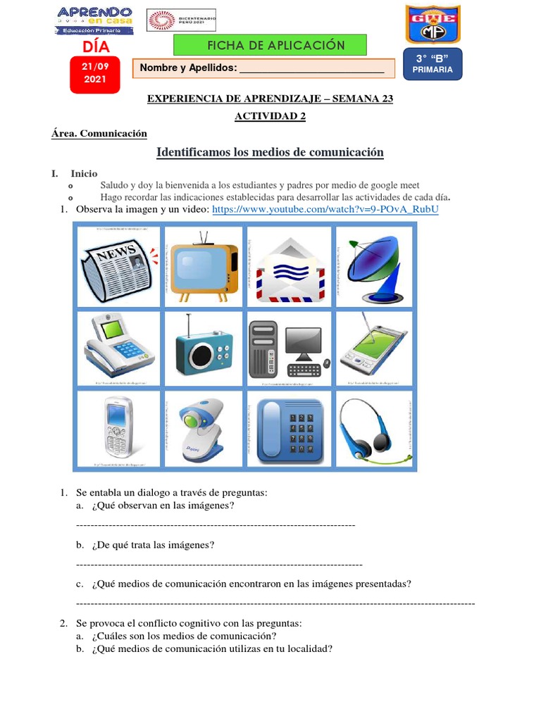 Identificación de Medios de Comunicación | PDF | Comunicación | Medios ...