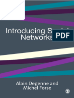[ISM (London, England)] Mr Alain Degenne, Michel Forse - Introducing Social Networks (Introducing Statistical Methods Series) (1999, Sage Publications Ltd)