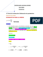 ESTADISTICA (Reparado) Trabajo de 3 Ejercicios