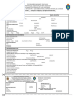 Planilla de Registro Para La Defensa Integral de La Nación Inscripcion Militar