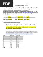 Exponential Functions Project