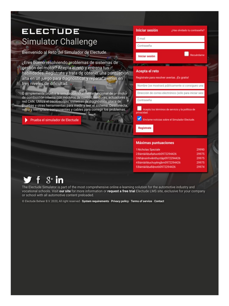 Electude Simulator Challenge PDF