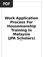 Work Application Process For Housemanship Training in Malaysia