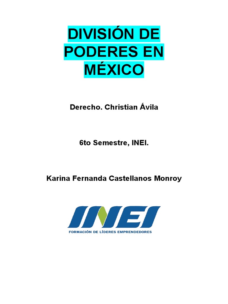 División de Poderes en México PDF