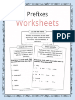 Sample Prefixes Worksheets