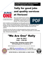 We Are One On June 16: Ready To Strike at Verizon Solidarity Rally