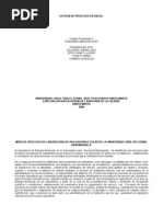 Mapa de Procesos de Lab Oratorio de Biologia Molecular de La Universidad Libre Seccional a