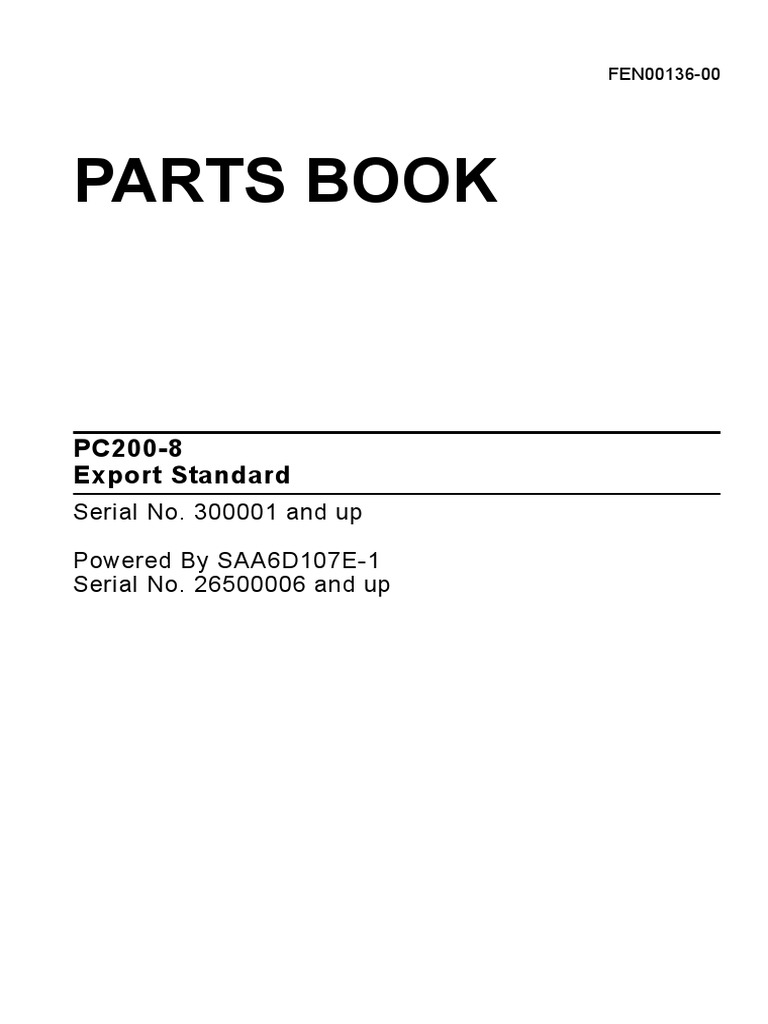 Parts Book PC200-8 | PDF | Vehicle Technology | Components